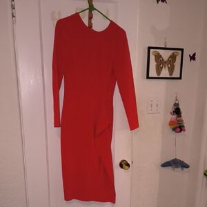 H&M | Vibrant Red Long Sleeve Dress